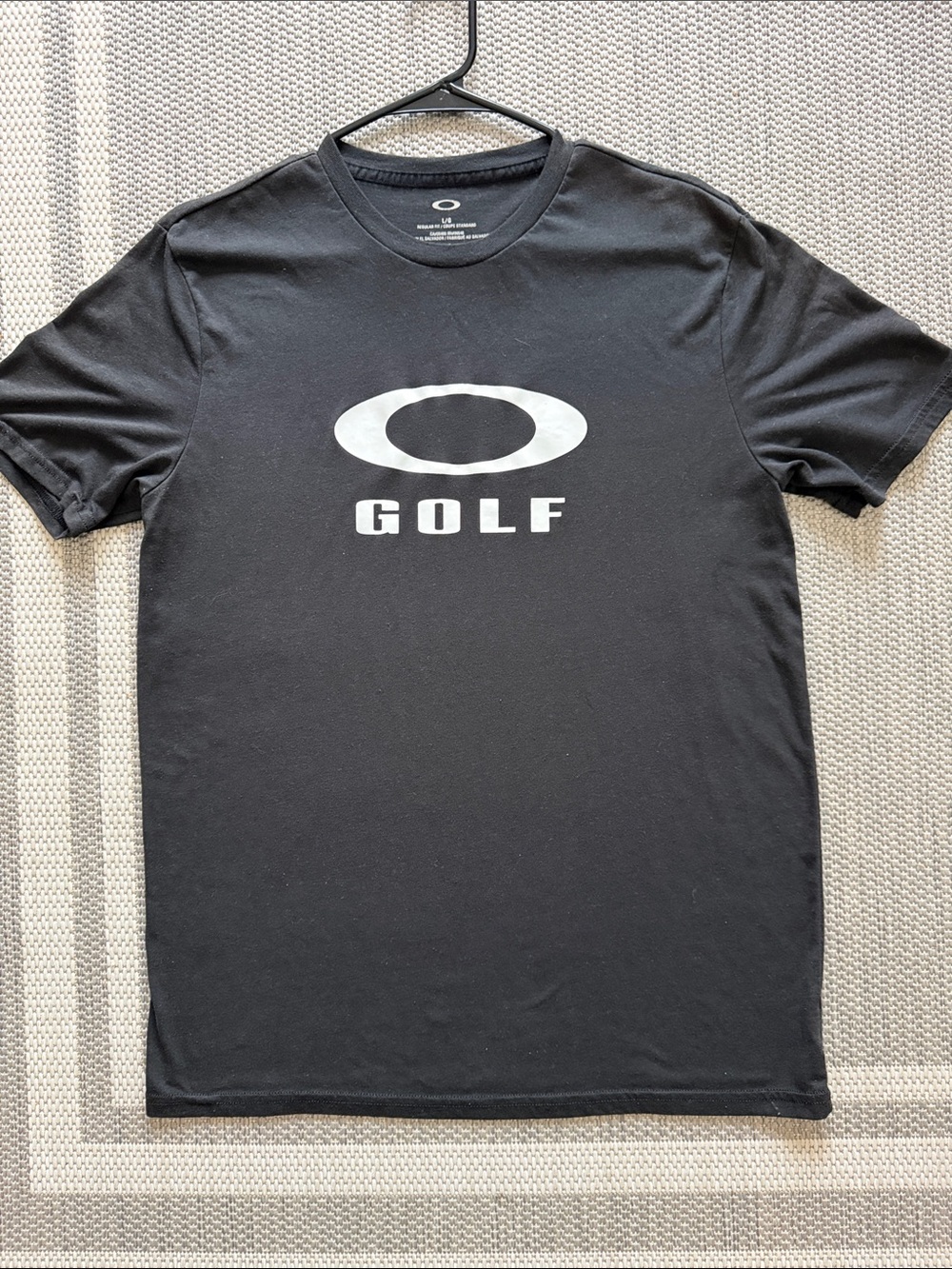 Oakley Black Tee with White Golf Logo